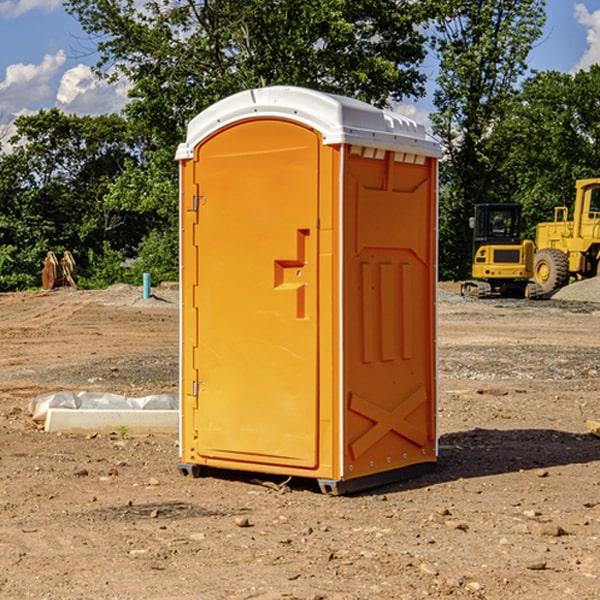 how often are the portable restrooms cleaned and serviced during a rental period in Fulks Run